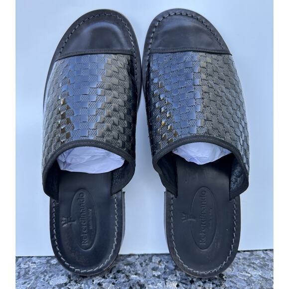 ReFerdinando Sandals Men Genuine Leather Shoes Italy Size 44 main image 7